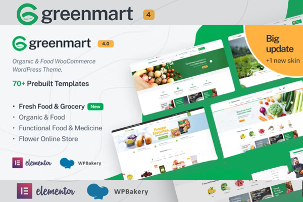 GreenMart – Tema WordPress Mercado Hortifruti
